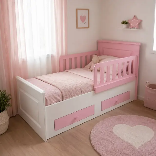 Oflaz Mobilya pembe klasik kız çocuk odası tasarımı
